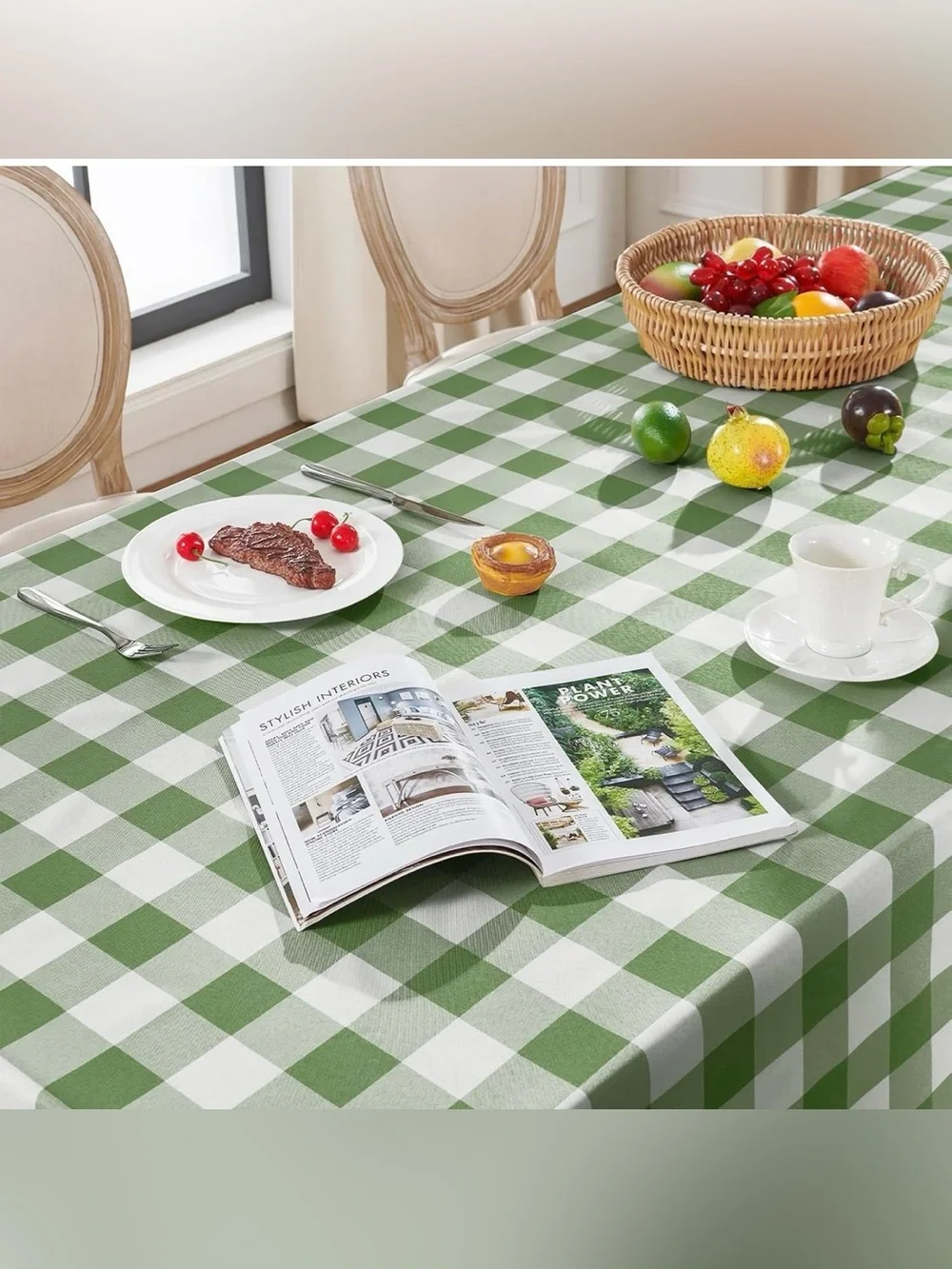 Softalker Gingham Checkered Tablecloth Rectangle